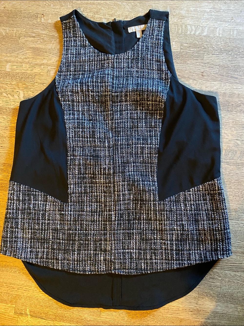 Banana Republic Tweed Panel Sleeveless Top Size 14